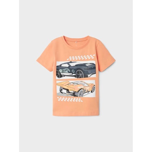 NAME IT T-Shirt HOT WHEELS 13203566 Pomarańczowy Regular Fit ze sklepu MODIVO w kategorii Koszulki niemowlęce - zdjęcie 168437867