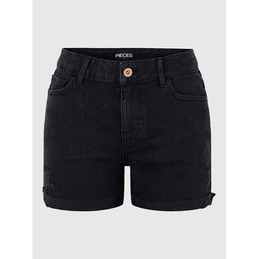 Pieces Szorty jeansowe Lisa 17112539 Czarny Regular Fit Pieces XS MODIVO