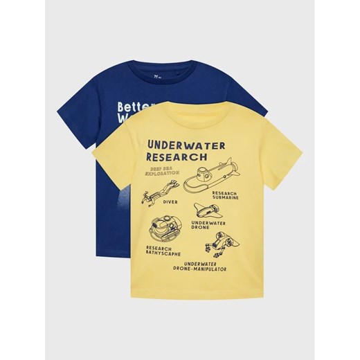 Zippy Komplet 2 t-shirtów ZKBAP0303 23041 Granatowy Regular Fit ze sklepu MODIVO w kategorii T-shirty chłopięce - zdjęcie 168438855