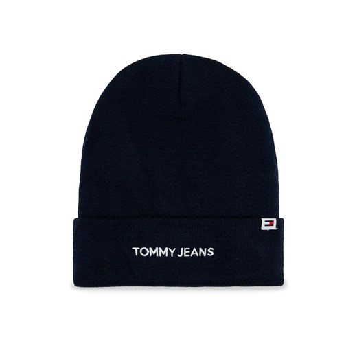 Tommy Jeans Czapka Linear Logo AM0AM12025 Granatowy ze sklepu MODIVO w kategorii Czapki zimowe męskie - zdjęcie 168439857