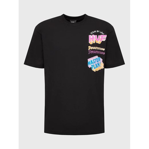 HUF T-Shirt Master Plan TS01942 Czarny Regular Fit ze sklepu MODIVO w kategorii T-shirty męskie - zdjęcie 168439865