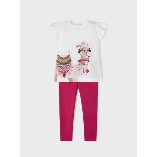 Mayoral Komplet t-shirt i legginsy 3779 Bordowy Mayoral 9Y okazja MODIVO
