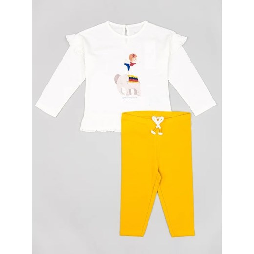 Zippy Komplet bluzka i legginsy ZBGAP0601 23001 Żółty Regular Fit ze sklepu MODIVO w kategorii Komplety niemowlęce - zdjęcie 168442317