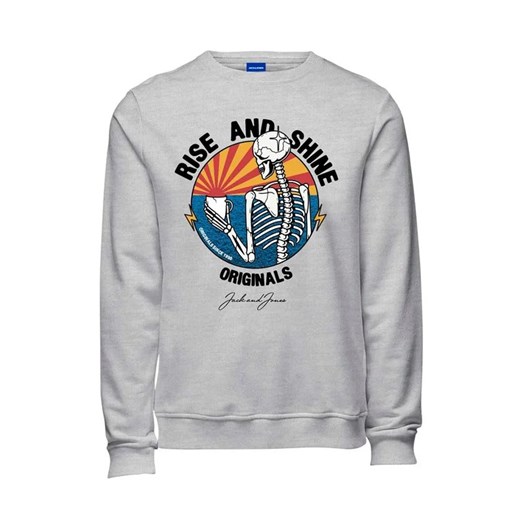 Jack&Jones Junior Bluza Headon 12220197 Szary Regular Fit Jack&jones Junior 140 okazyjna cena MODIVO