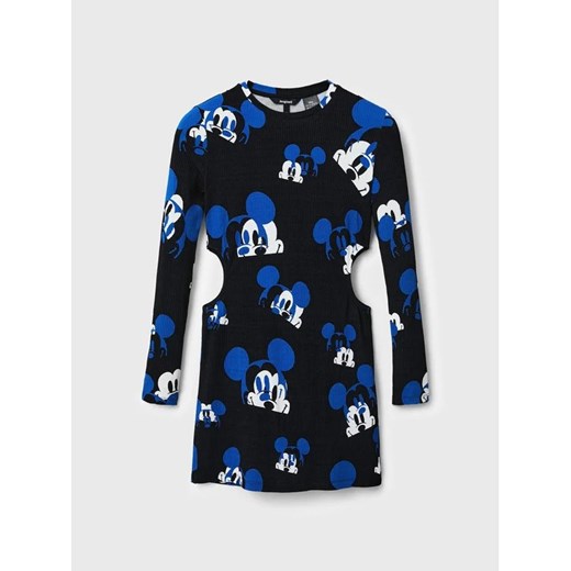 Desigual Sukienka codzienna DISNEY Faces Mickey 22WWVK43 Czarny Slim Fit Desigual L okazyjna cena MODIVO