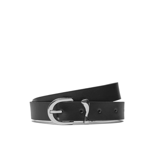 Calvin Klein Pasek Damski Round Organic Loop Belt 2.5 K60K611930 Czarny ze sklepu MODIVO w kategorii Paski damskie - zdjęcie 168442997