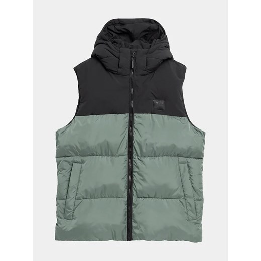 4F Kamizelka 4FAW23TVESM064 Khaki Regular Fit ze sklepu MODIVO w kategorii Kamizelki męskie - zdjęcie 168443266