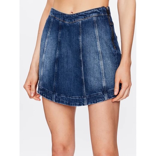 Guess Spódnica jeansowa Jillian W3RD21 D4NHE Niebieski Slim Fit Guess 24 wyprzedaż MODIVO