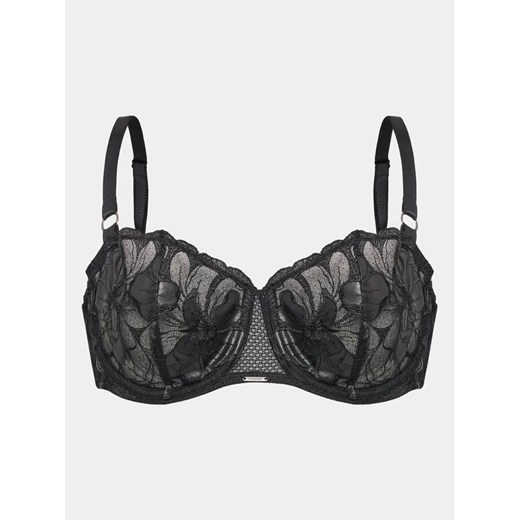Chantelle Biustonosz z fiszbiną Fleurs Si C12Q50 Czarny Chantelle 75C wyprzedaż MODIVO
