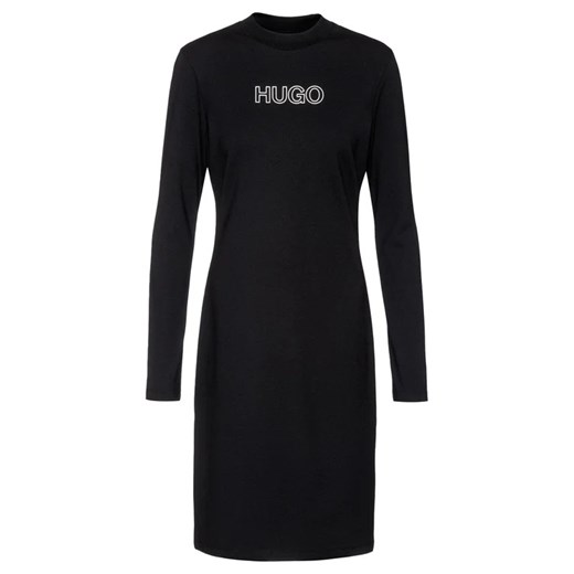 Hugo Sukienka dzianinowa Dassy 50449838 Czarny Slim Fit S wyprzedaż MODIVO
