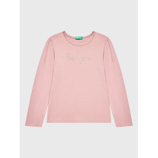 United Colors Of Benetton Bluzka 3P4ZG104R Różowy Regular Fit United Colors Of Benetton 104 MODIVO