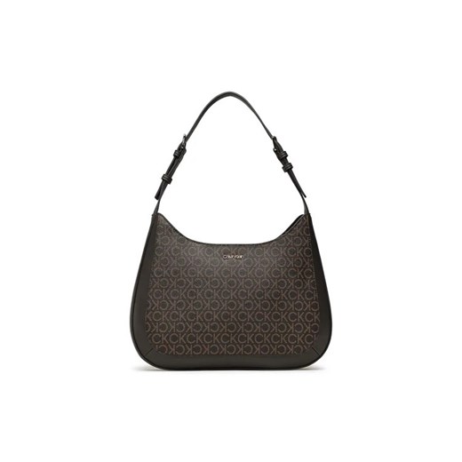 Calvin Klein Torebka Ck Must Shoulder Bag Md Mono K60K610446 Brązowy ze sklepu MODIVO w kategorii Torby Shopper bag - zdjęcie 168445127