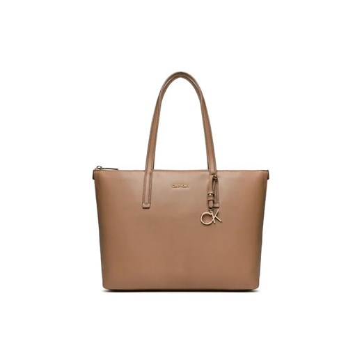 Calvin Klein Torebka Ck Must Shopper Md K60K609874 Beżowy ze sklepu MODIVO w kategorii Torby Shopper bag - zdjęcie 168445166