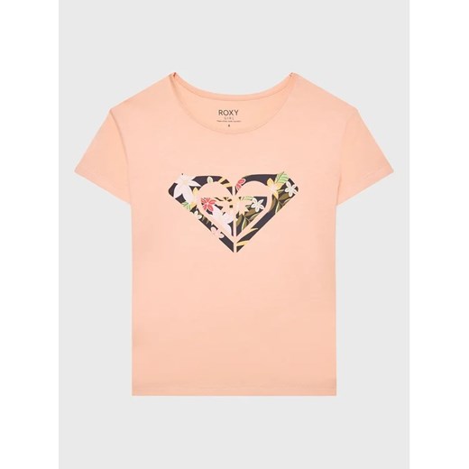 Roxy T-Shirt Day And Night ERGZT03954 Pomarańczowy Regular Fit ze sklepu MODIVO w kategorii Bluzki dziewczęce - zdjęcie 168445448