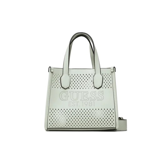 Guess Torebka Katey Perf (WH) Mini Bags HWWH87 69760 Niebieski ze sklepu MODIVO w kategorii Torby Shopper bag - zdjęcie 168445959