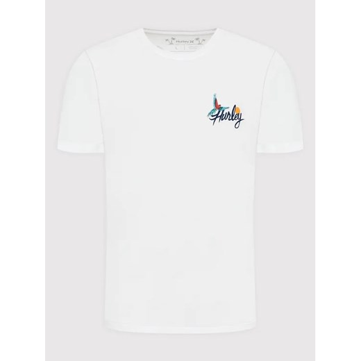 Hurley T-Shirt Wash Parrot Bay MTS0029710 Biały Regular Fit Hurley S MODIVO