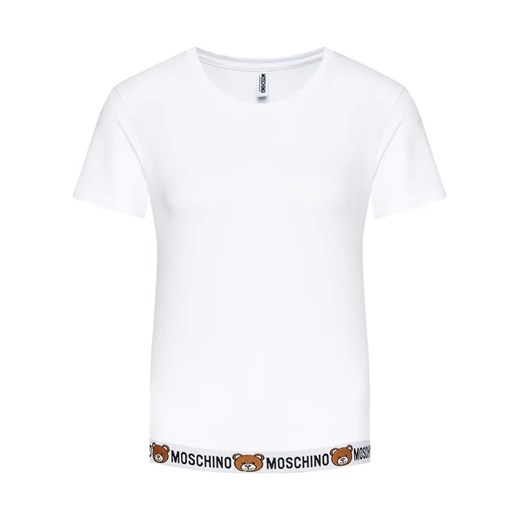 MOSCHINO Underwear & Swim T-Shirt ZUA1908 9003 Biały Regular Fit M MODIVO okazyjna cena