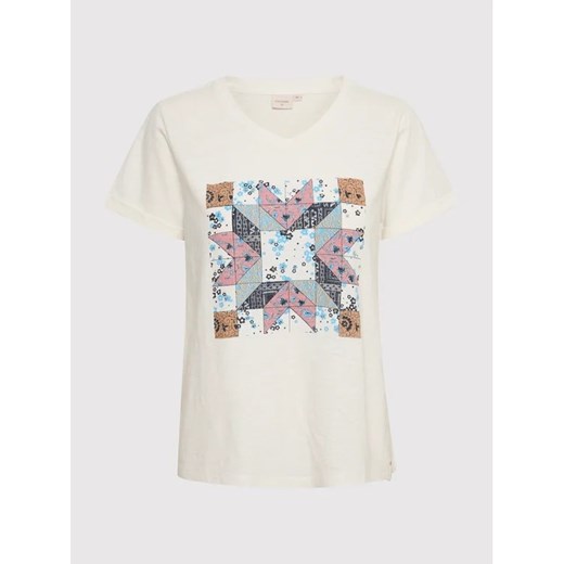 Cream T-Shirt CRKadence 10611026 Écru Regular Fit ze sklepu MODIVO w kategorii Bluzki damskie - zdjęcie 168446868