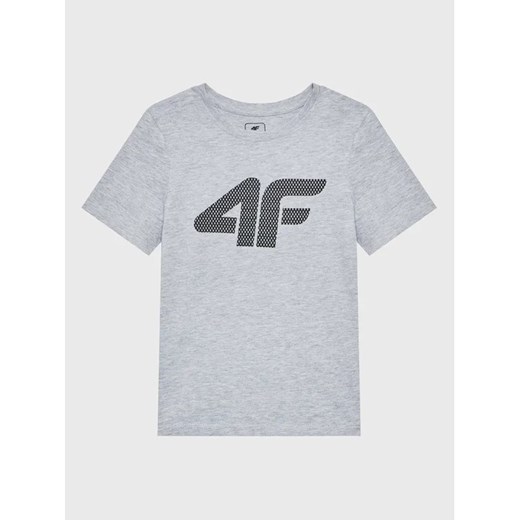4F T-Shirt HJZ22-JTSM002 Szary Regular Fit ze sklepu MODIVO w kategorii T-shirty chłopięce - zdjęcie 168447598