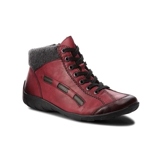 Rieker Botki L6543-35 Czerwony Rieker 36 okazja MODIVO