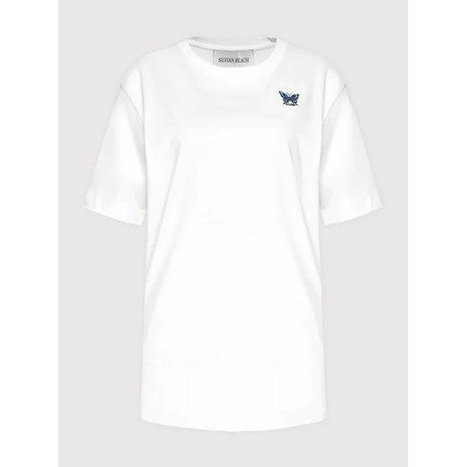 Silvian Heach T-Shirt Kaisa PGP22373TS Biały Oversize XS wyprzedaż MODIVO