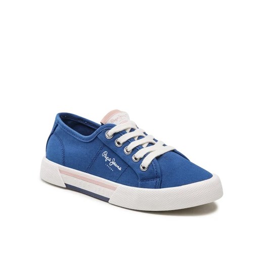 Pepe Jeans Tenisówki Brady Girl Basic PGS30543 Niebieski Pepe Jeans 34 MODIVO