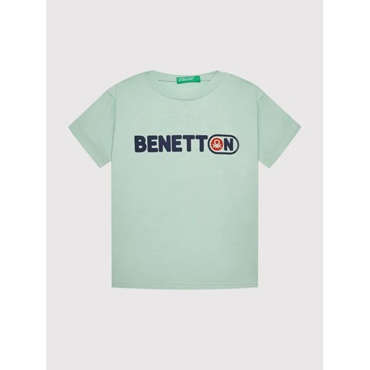 United Colors Of Benetton T-Shirt 3I1XG102N Zielony Regular Fit ze sklepu MODIVO w kategorii Koszulki niemowlęce - zdjęcie 168449669