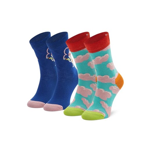 Happy Socks Zestaw 2 par wysokich skarpet dziecięcych KCLO02-6300 Kolorowy ze sklepu MODIVO w kategorii Skarpetki dziecięce - zdjęcie 168449766