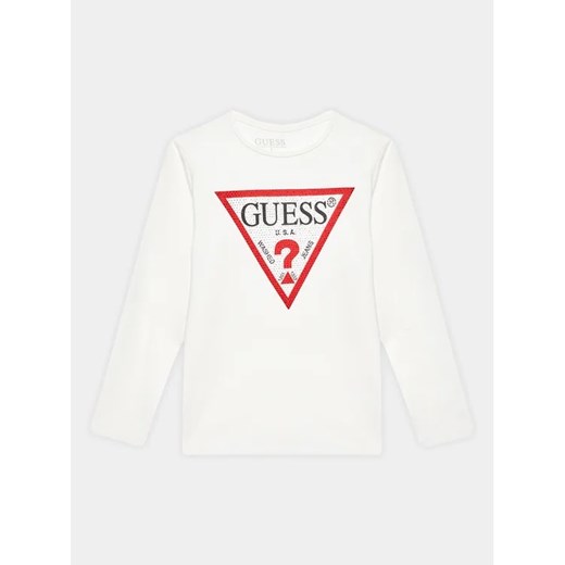 Guess Bluzka J2YI50 K6YW1 Biały Regular Fit Guess 6Y wyprzedaż MODIVO