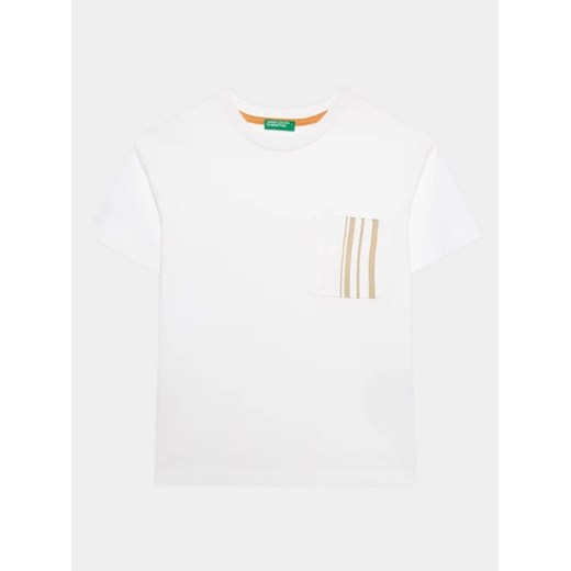 United Colors Of Benetton T-Shirt 3096C10BK Biały Regular Fit United Colors Of Benetton 140 MODIVO