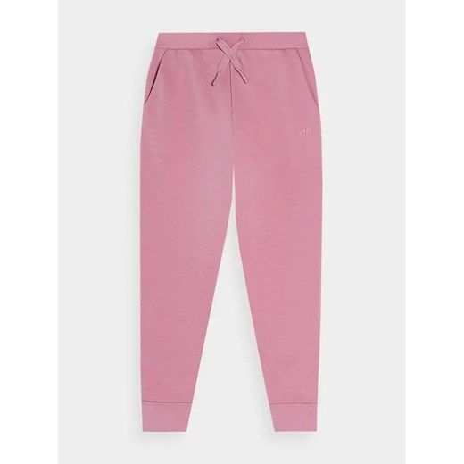 4F Spodnie dresowe 4FJAW23TTROF515 Różowy Regular Fit ze sklepu MODIVO w kategorii Spodnie dziewczęce - zdjęcie 168452695