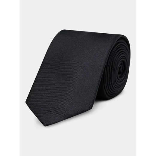 Calvin Klein Krawat Twill Solid Silk Tie K10K112320 Czarny ze sklepu MODIVO w kategorii Krawaty - zdjęcie 168454186