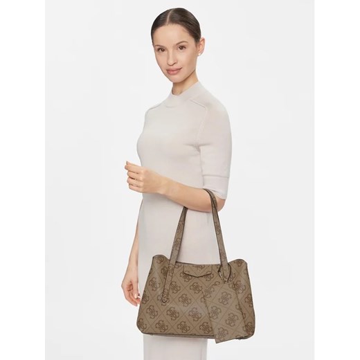 Guess Torebka Eco Brenton (EBO) HWEBO8 39009 Beżowy Guess uniwersalny wyprzedaż MODIVO