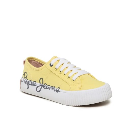 Pepe Jeans Tenisówki Ottis Log G PGS30577 Żółty Pepe Jeans 34 MODIVO okazja