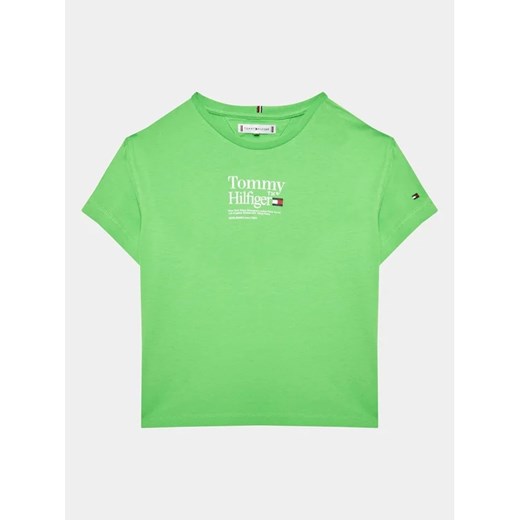 Tommy Hilfiger T-Shirt Timeless KG0KG07256 D Zielony Regular Fit Tommy Hilfiger 8Y promocja MODIVO