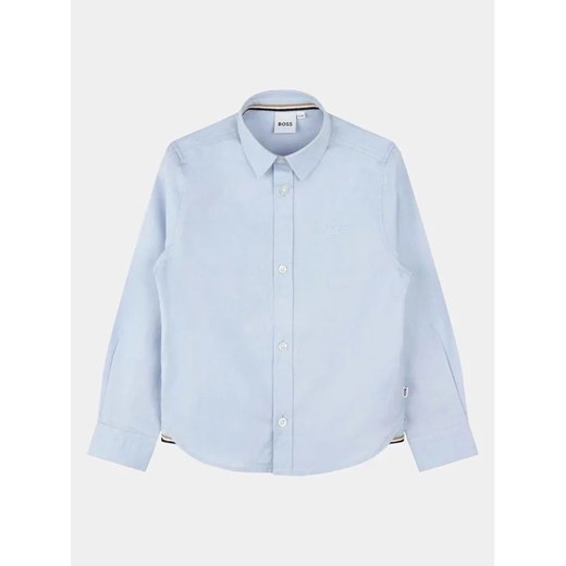 Boss Koszula J25Q01 S Niebieski Regular Fit ze sklepu MODIVO w kategorii Koszule chłopięce - zdjęcie 168455455