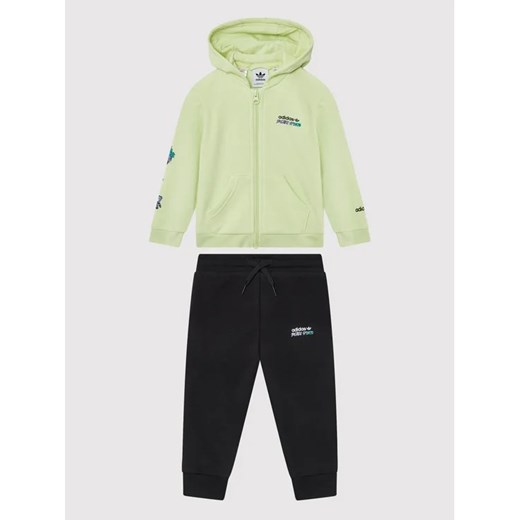 adidas Dres Graphic HE6913 Zielony Regular Fit 0_3M wyprzedaż MODIVO