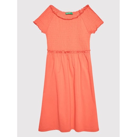 United Colors Of Benetton Sukienka letnia 3IUE0V005 Różowy Regular Fit ze sklepu MODIVO w kategorii Sukienki dziewczęce - zdjęcie 168455948