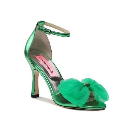 Custommade Sandały Ashley Metallic Bow 999624046 Zielony Custommade 37 MODIVO