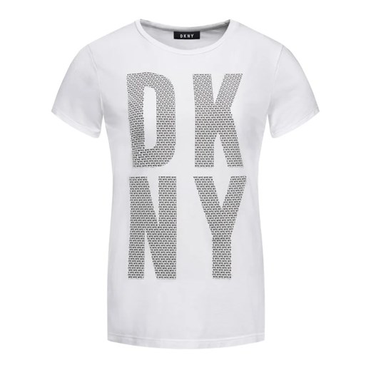 DKNY T-Shirt P9GH6CNA Biały Regular Fit XS MODIVO okazyjna cena