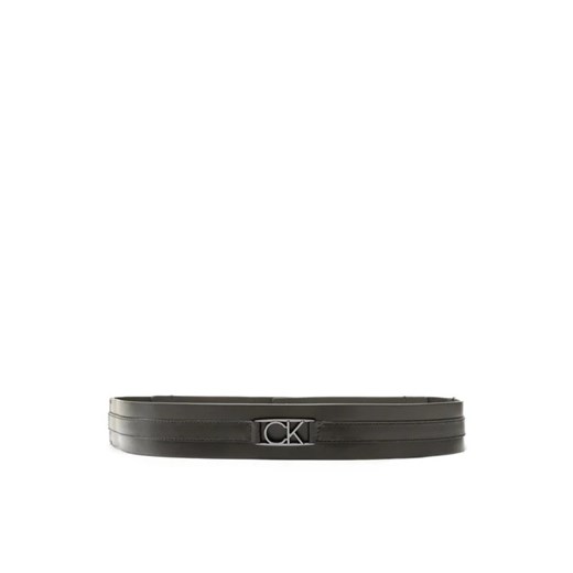 Calvin Klein Pasek na talię Re-Lock 4Cm Belt K60K610500 Czarny ze sklepu MODIVO w kategorii Paski damskie - zdjęcie 168457408