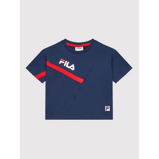 Fila T-Shirt Zenica Wide FAK0088 Granatowy Regular Fit ze sklepu MODIVO w kategorii Bluzki dziewczęce - zdjęcie 168457976