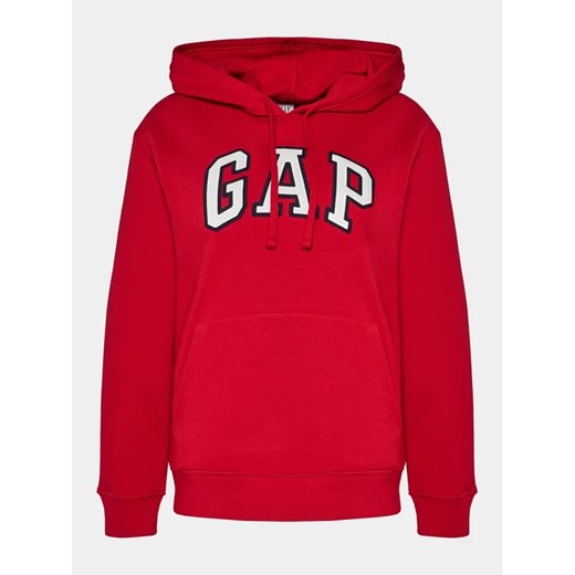 Gap Bluza 463506-34 Czerwony Regular Fit ze sklepu MODIVO w kategorii Bluzy damskie - zdjęcie 168458408