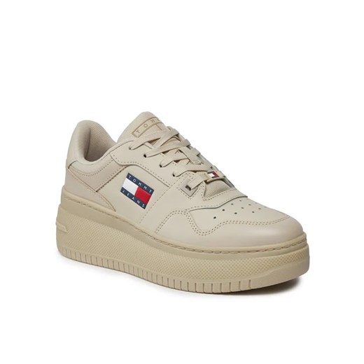 Tommy Jeans Sneakersy Tjw Retro Basket Flatform Ess EN0EN02506 Beżowy Tommy Jeans 41 MODIVO