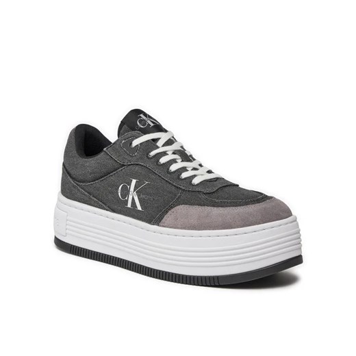 Calvin Klein Jeans Sneakersy Bold Platf Low Lace Mix Ml Btw YW0YW01433 Czarny 39 okazja MODIVO