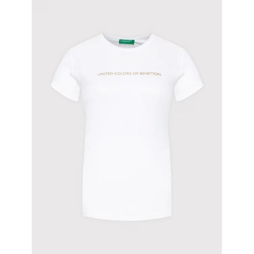 United Colors Of Benetton T-Shirt 3GA2E16A2 Biały Regular Fit United Colors Of Benetton XS MODIVO