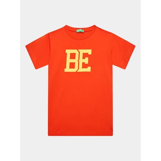 United Colors Of Benetton T-Shirt 3I1XG109J Czerwony Regular Fit ze sklepu MODIVO w kategorii T-shirty chłopięce - zdjęcie 168459958