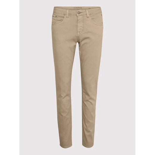 Cream Spodnie materiałowe Lotte Plain Twill 10606565 Beżowy Regular Fit ze sklepu MODIVO w kategorii Spodnie damskie - zdjęcie 168460709