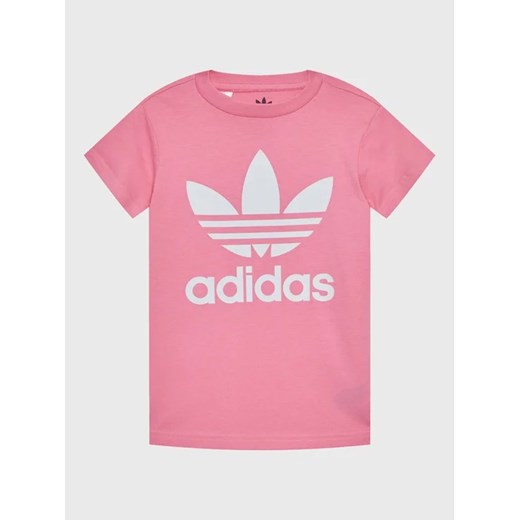 adidas T-Shirt Trefoil IB9932 Różowy Regular Fit 11_12Y wyprzedaż MODIVO