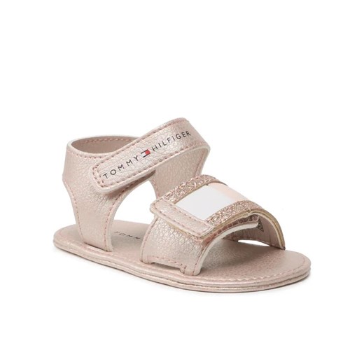 Tommy Hilfiger Sandały Flag Velcro Sandal T0A2-32673-0268 Różowy Tommy Hilfiger 19 MODIVO